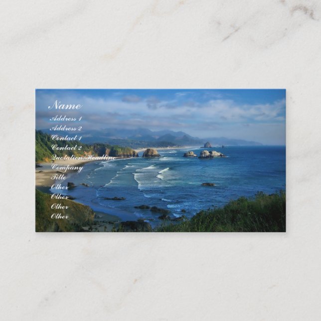 Oregon Coast business card (Front)