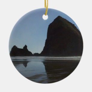 Oregon Coast Canon Beach Ceramic Tree Decoration