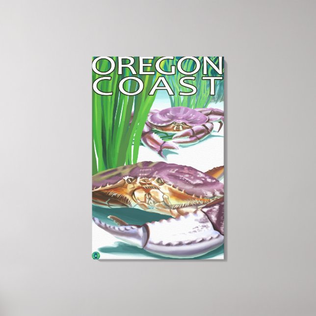 Oregon Coast Crab Canvas Print (Front)