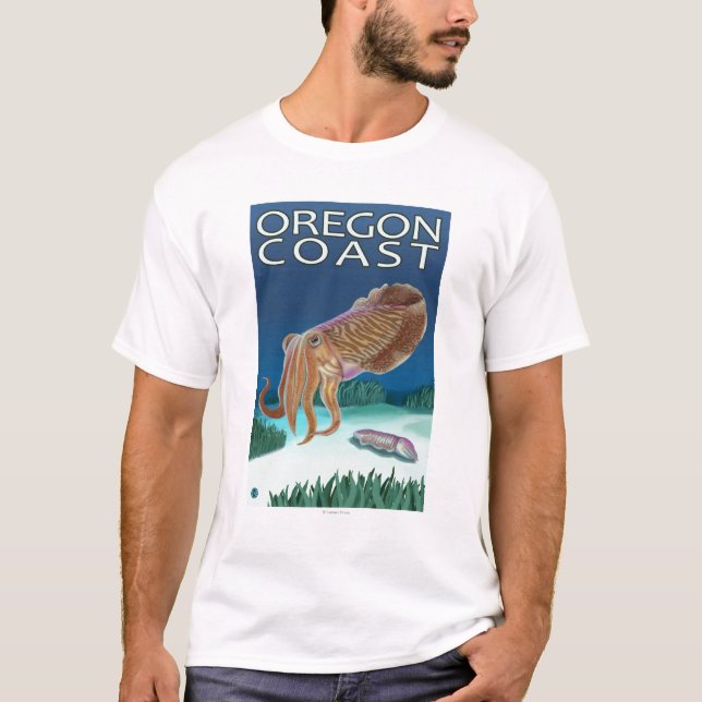 Oregon Coast Cuttlefish T-Shirt (Front)