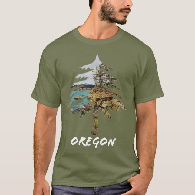 Oregon Coast Dark T-Shirt (Front)