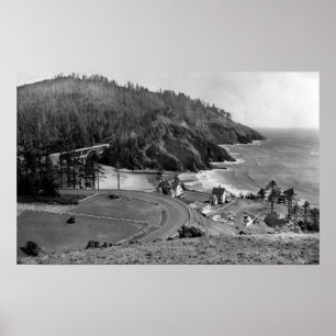 Oregon Coast Highway at Heceta Head Poster