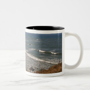 Oregon Coast near Strawberry Hill Two-Tone Coffee Mug