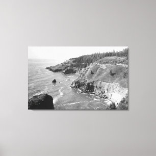 Oregon Coast North from Look Out Cape Fowlweathe Canvas Print