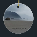 Oregon Coast Pacific Northwest Beach Ornament<br><div class="desc">A wonderful view of Hug Point Beach,  located along the Oregon Coast.</div>