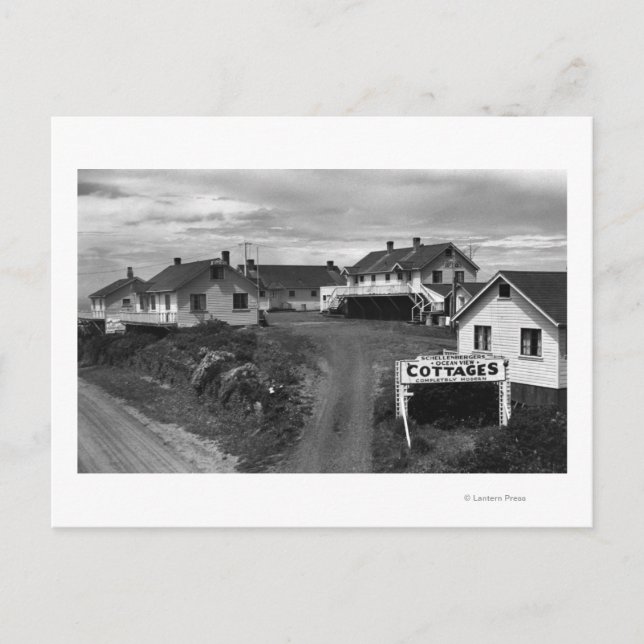Oregon Coast Schellenbergers Ocean View Cottages Postcard (Front)