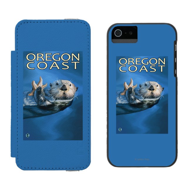 Oregon Coast Sea Otter Incipio iPhone Wallet Case (Side by Side)