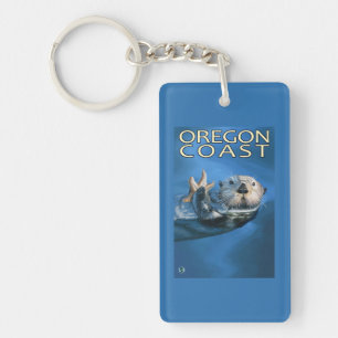Oregon Coast Sea Otter Key Ring
