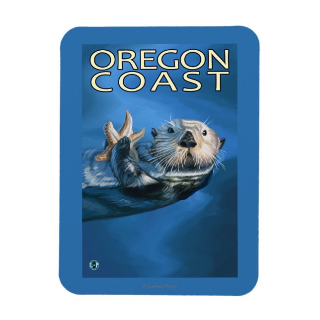 Oregon Coast Sea Otter Magnet (Vertical)