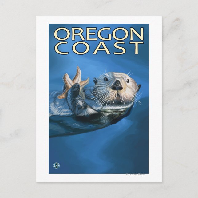 Oregon Coast Sea Otter Postcard (Front)