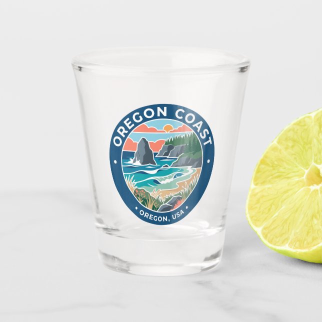 Oregon Coast Shot Glass (Front)