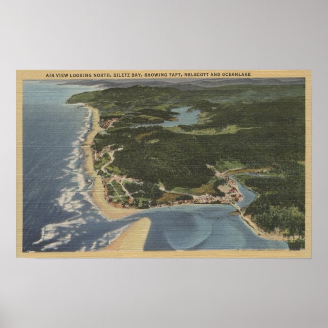 Oregon Coast - Siletz Bay, Taft, Nelscott Poster (Front)