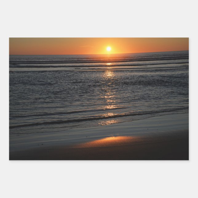 Oregon Coast Sunset Wrapping Paper (Front)
