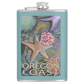Oregon Coast Tidepool Hip Flask