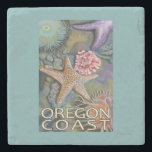 Oregon Coast Tidepool Stone Coaster<br><div class="desc">Oregon Coast Tidepool - LP Original Poster -   was created in 2008. This image depicts scenes from Oregon Coast.</div>