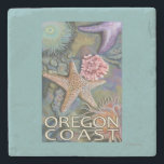 Oregon Coast Tidepool Stone Coaster<br><div class="desc">Oregon Coast Tidepool - LP Original Poster -   was created in 2008. This image depicts scenes from Oregon Coast.</div>