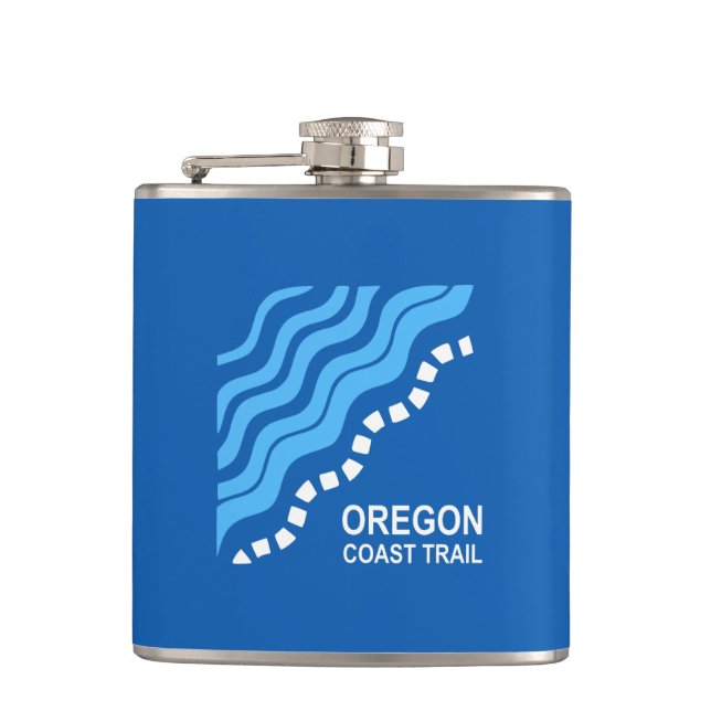 Oregon Coast Trail Hip Flask (Front)