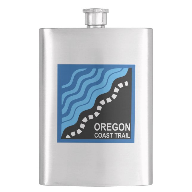 Oregon Coast Trail Hip Flask (Front)