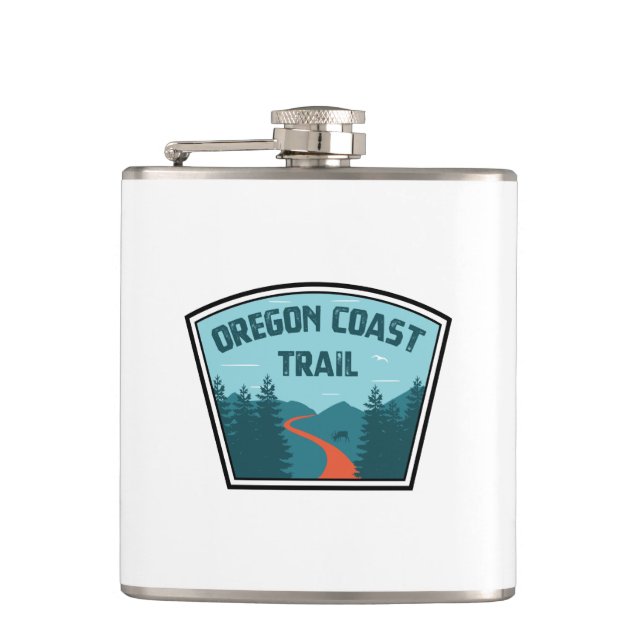 Oregon Coast Trail Hip Flask (Front)