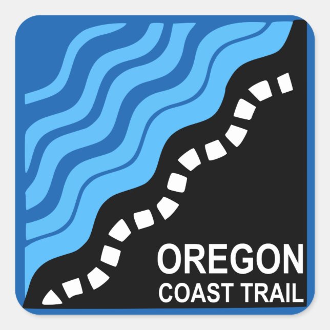Oregon Coast Trail Square Sticker (Front)