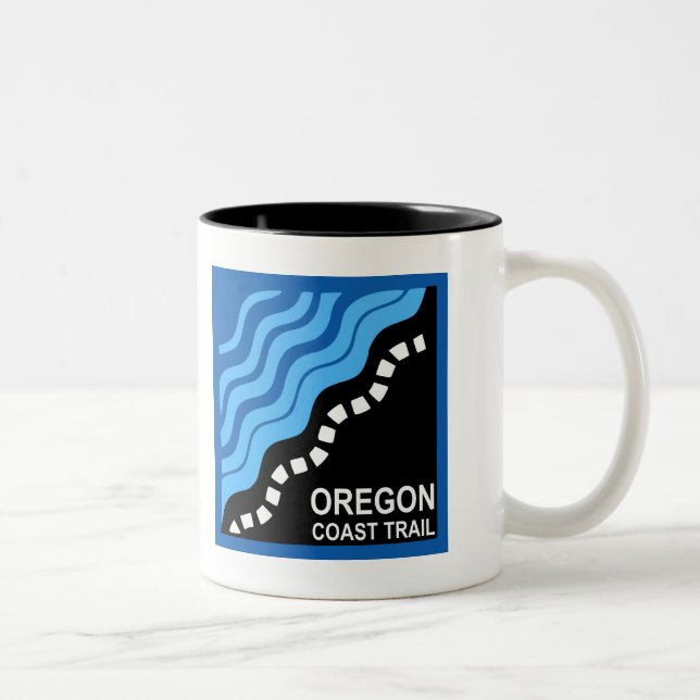 Oregon Coast Trail Two-Tone Coffee Mug (Right)