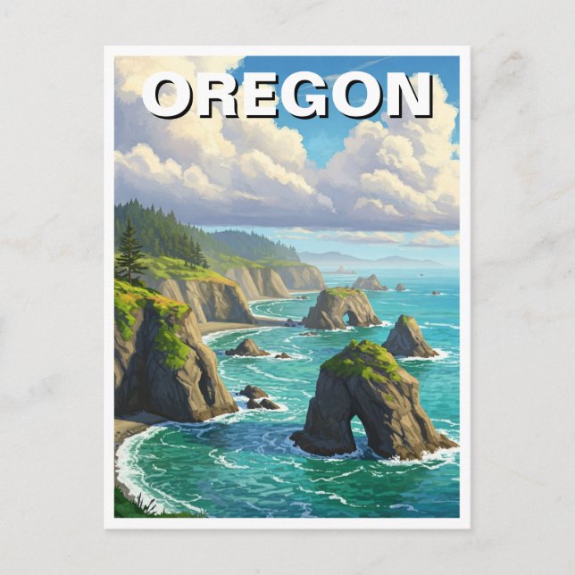 Oregon coast Travel Postcard (Front)