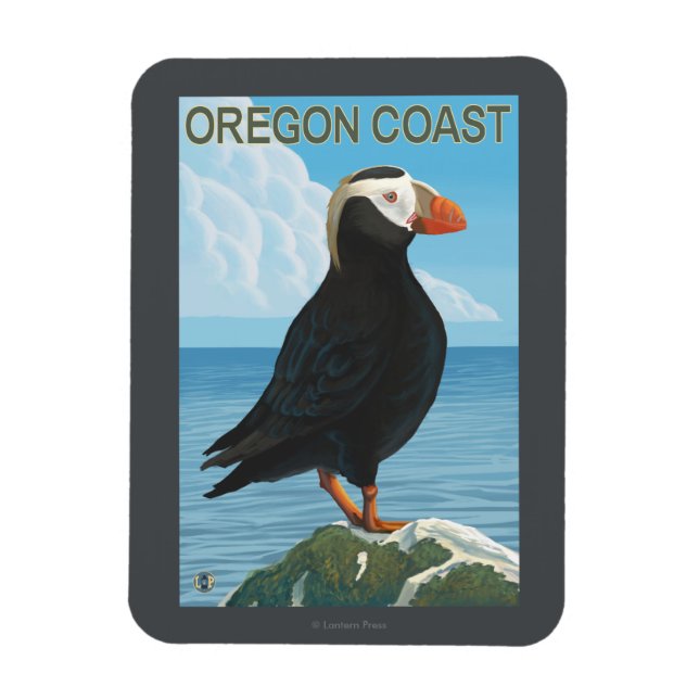 Oregon Coast Tufted Puffin Magnet (Vertical)