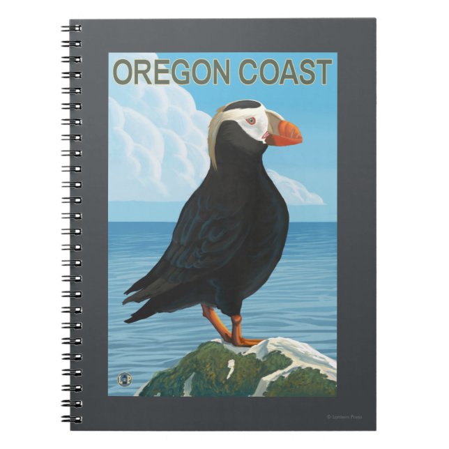 Oregon Coast Tufted Puffin Notebook (Front)