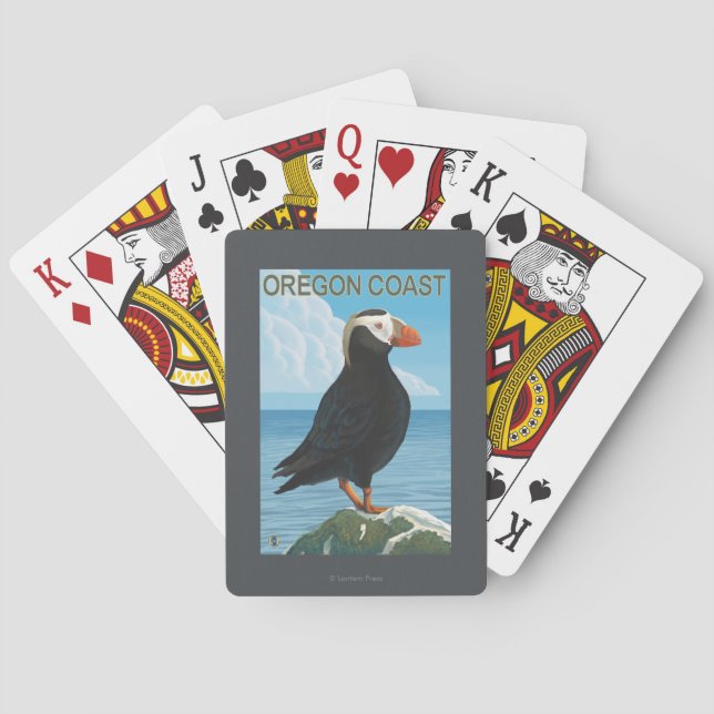 Oregon Coast Tufted Puffin Playing Cards (Back)