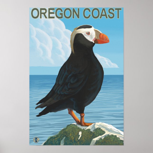 Oregon Coast Tufted Puffin Poster (Front)