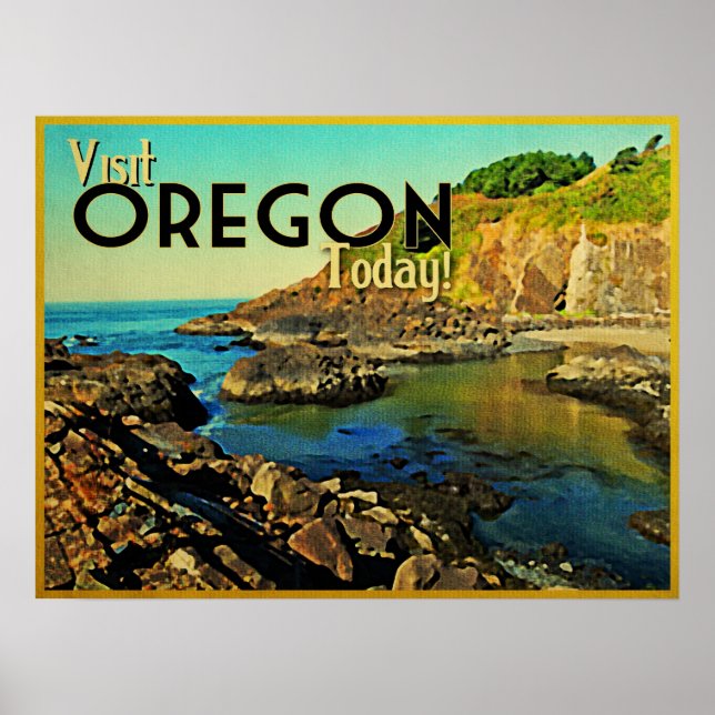Oregon Coast Vintage Poster (Front)