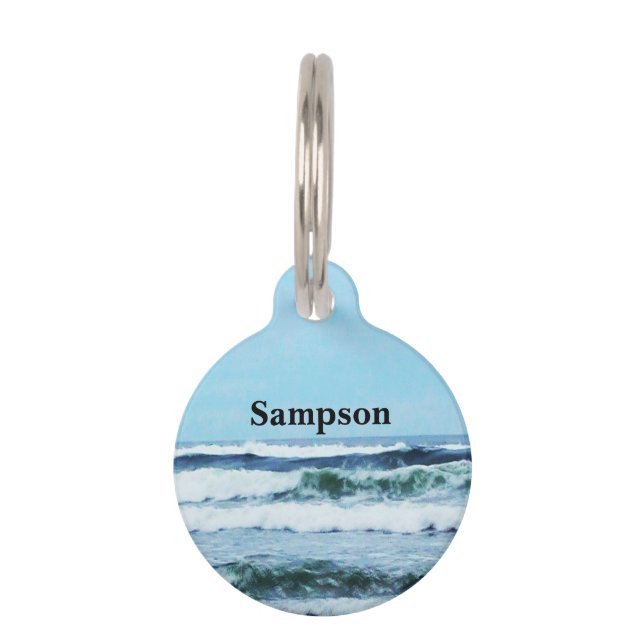 Oregon Coast Waves Pet Tag (Front)