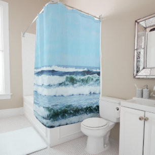 Oregon Coast Waves Shower Curtain