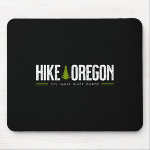 Oregon Columbia River Gorge Hike Tree Retro Graphi Mouse Mat