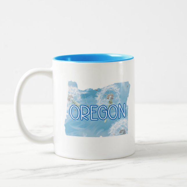 Oregon Dandelion Two-Tone Coffee Mug (Left)