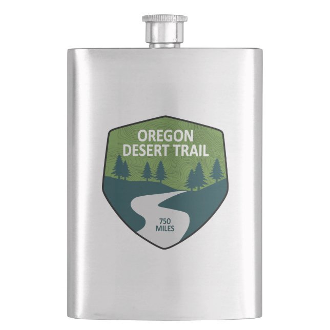 Oregon Desert Trail Hip Flask (Front)