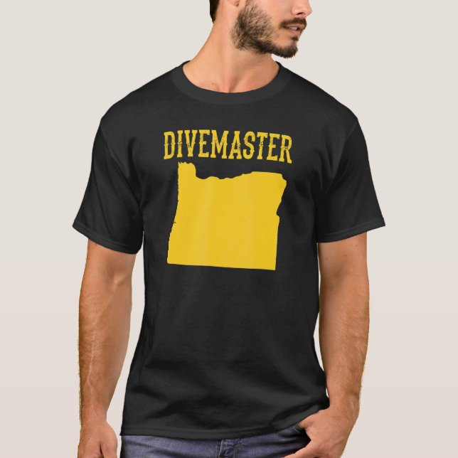 Oregon Divemaster Scuba Diving Instructor Dive Fla T-Shirt (Front)