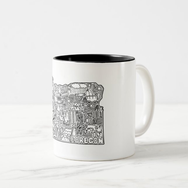 Oregon Doodle Coffee Mug (Front Right)