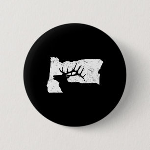 Oregon Elk Hunting Shirt - Bull Elk State Shape 6 Cm Round Badge