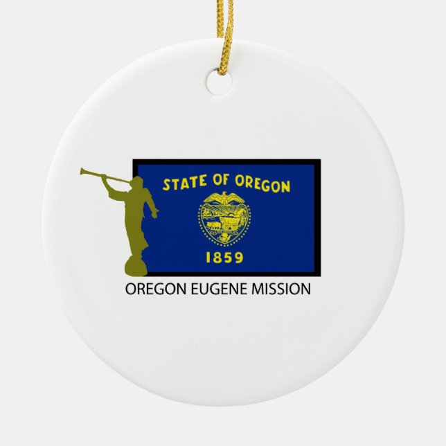 OREGON EUGENE MISSION LDS CTR CERAMIC TREE DECORATION (Front)