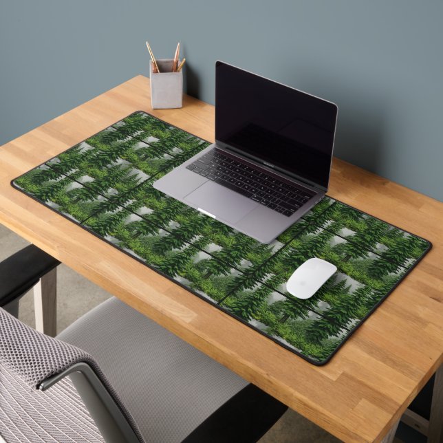 Oregon Evergreen Forest Ferns - Pacific Northwest Desk Mat (Office 2)