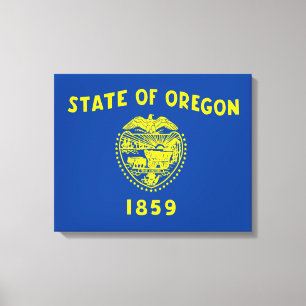 Oregon flag canvas print