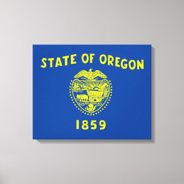 Oregon flag canvas print (Front)