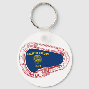 Oregon Flag Climbing Carabiner Key Ring