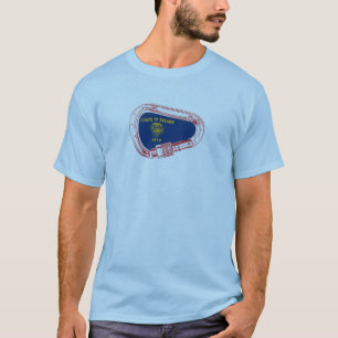 Oregon Flag Climbing Carabiner T-Shirt