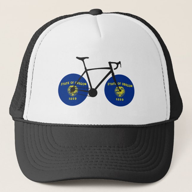 Oregon Flag Cycling Trucker Hat (Front)