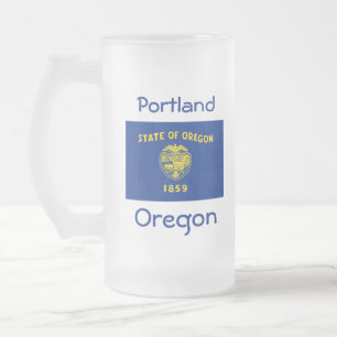 Oregon Flag Map City Mug