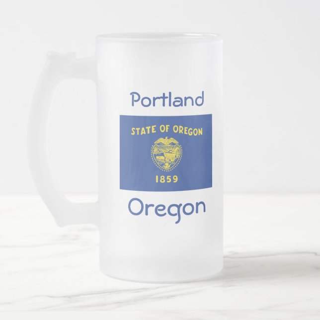 Oregon Flag Map City Mug (Left)