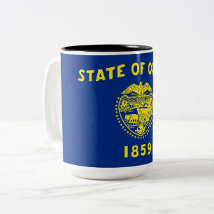 Oregon Flag Two-Tone Coffee Mug