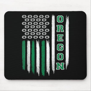 Oregon Flag Usa College Font Design For Men Women Mouse Mat